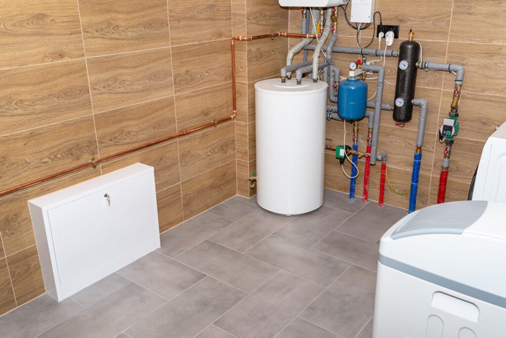 Residential water heater and plumbing system installed in Santa Cruz